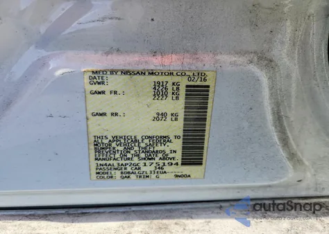 2016 Nissan Altima 2.5 from USA, damaged, VIN 1N4AL3AP2GC175194